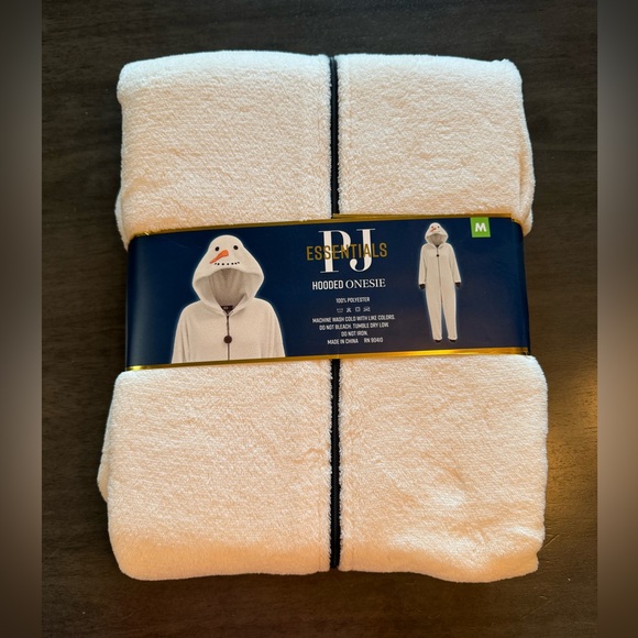 NWT adult faux fur hooded onsie - Snowman Size Medium - Picture 2 of 2